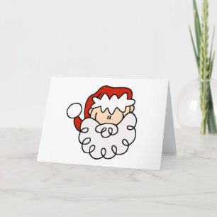Cute Little Santa Stick figur Ansikte Helgkort