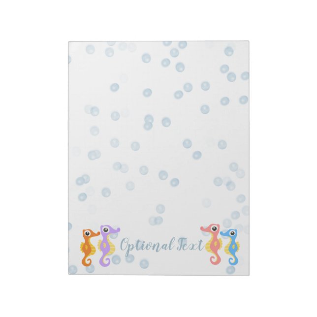 Cute Little Seahorse Anteckningsblock (Roterad)