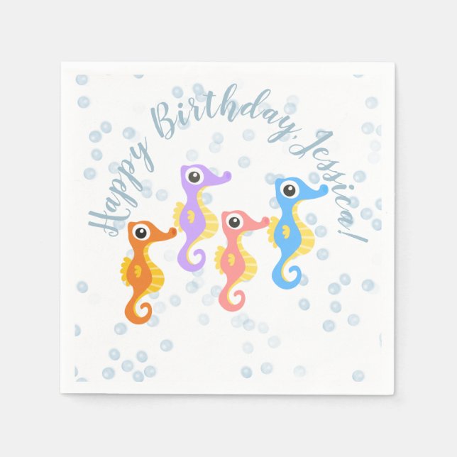 Cute Little Seahorse Pappersservett (Framsidan)