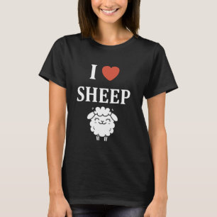 Cute Little Sheep citerar enkla djur i kärlek Shee T Shirt