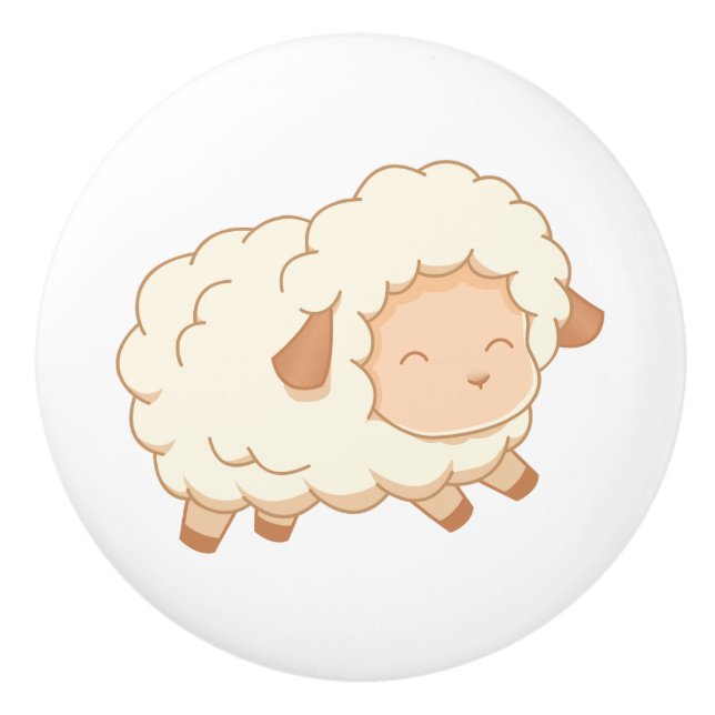 Cute Little Sheep Knopp (Framsidan)