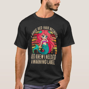 Cute Little Sjöjungfru Svan I har rött hår av G T Shirt