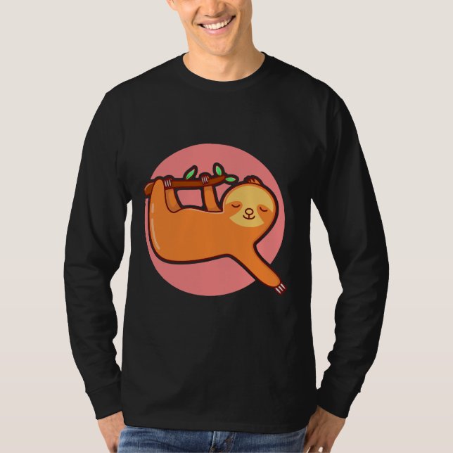Cute Little Sloth T Shirt (Framsida)