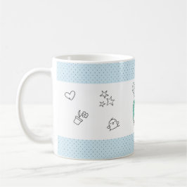Cute Little Smart Hamster Blue Kaffemugg