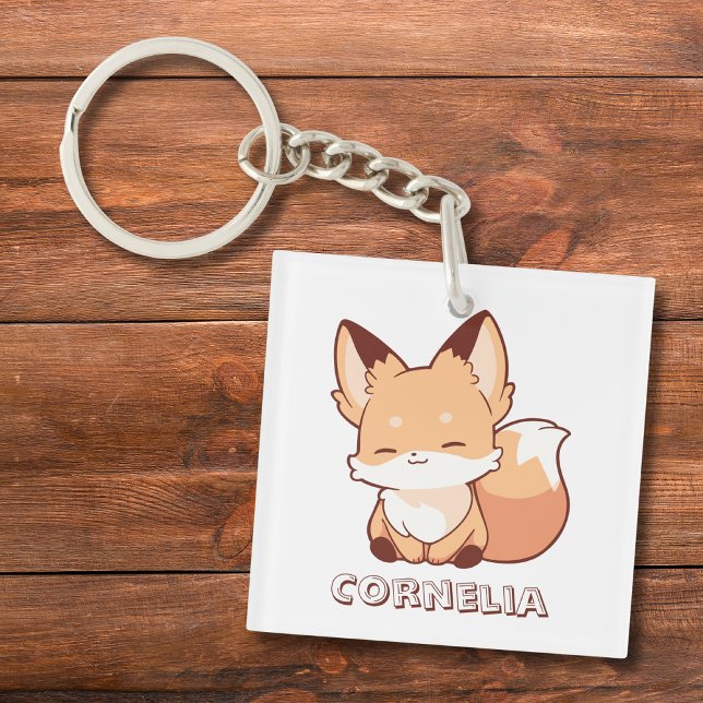 Cute Little Smiling Fox Personalized Name  (Skapare uppladdad)
