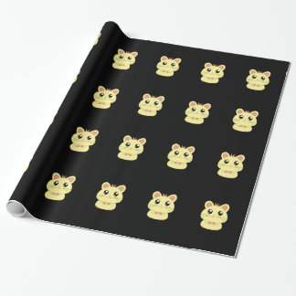 Cute Little Smiling Hamster Kids Wrapping Paper Presentpapper