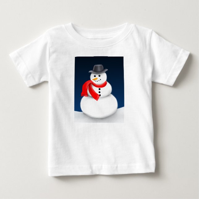 Cute Little Snögubbe Infant Shirt T (Framsida)
