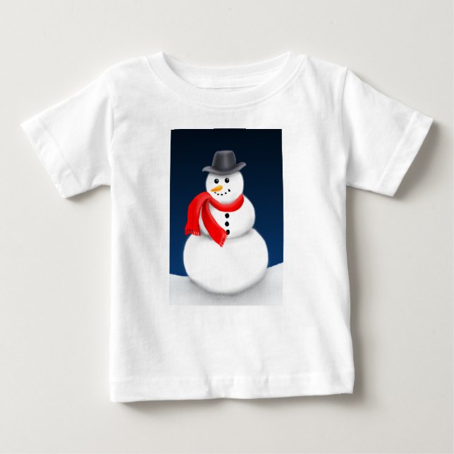 Cute Little Snögubbe Infant Shirt T Shirt (Framsida)