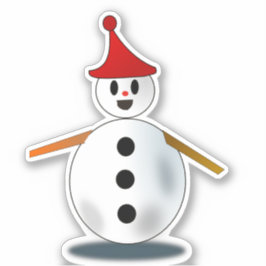 Cute Little snögubbe Klistermärken