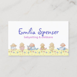Cute Little Spädbarn Babysit & Child Care Card Visitkort