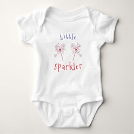 Cute Little Sparkler Heart Rött vitt blått T Shirt