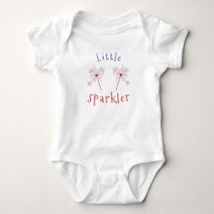 Cute Little Sparkler Heart Rött vitt blått T Shirt
