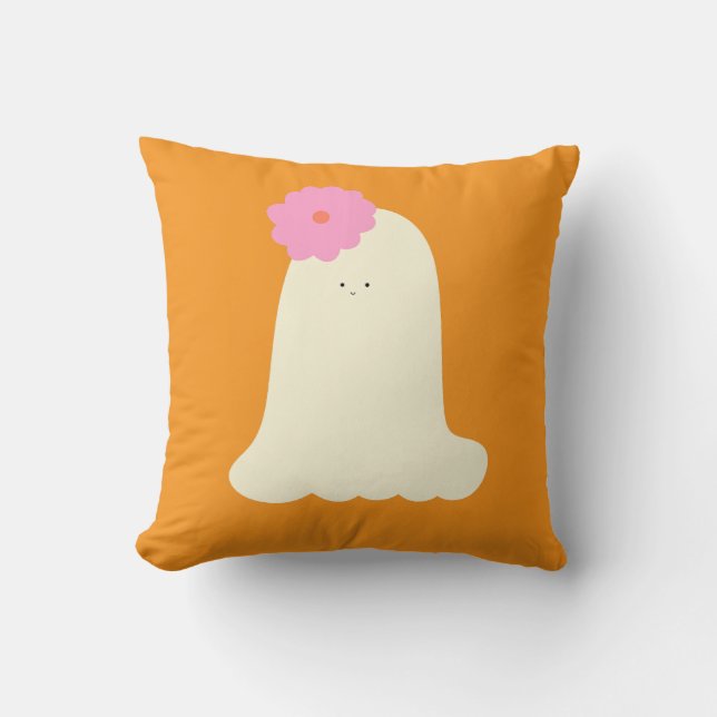 Cute Little spöket Halloween Kudde (Framsida)