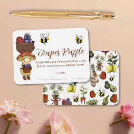 Cute Little Sprout Baby Shower Diaper Raffle Tilläggskort