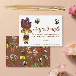 Cute Little Sprout Baby Shower Diaper Raffle Tilläggskort