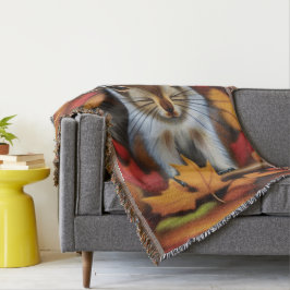 Cute Little Squirrel Throw Blanket Filt