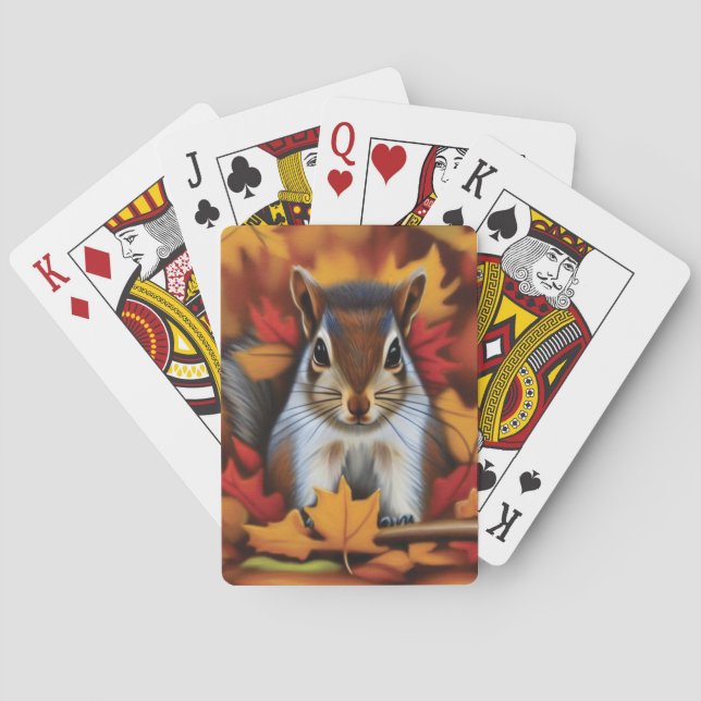Cute Little Squirrel-uppspelningskort Casinokort (Baksidan)