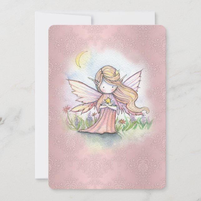 Cute Little Star Fairy Flick kalas Inbjudan (Framsida)