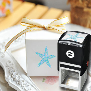 Cute Little Starfish Beach Wedery Stationery Självfärgande Stämpel