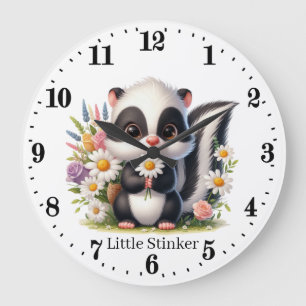 Cute Little stinker baby skunk-tjejer lägger till Stor Klocka