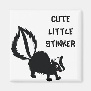Cute Little Stinker Skunk Prated Art Design Magnet