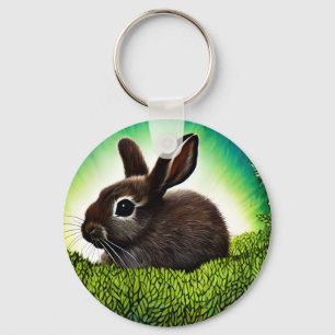 Cute Little Storybook Bunny Nyckelring