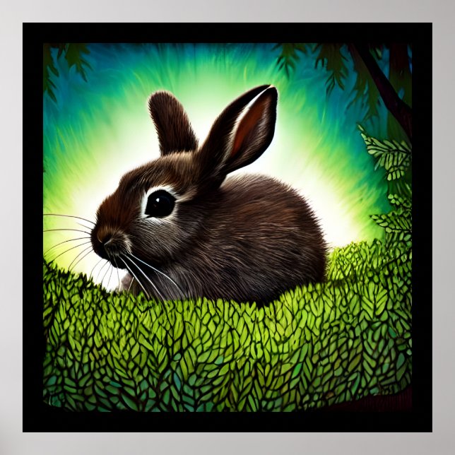 Cute Little Storybook Bunny Poster (Framsidan)