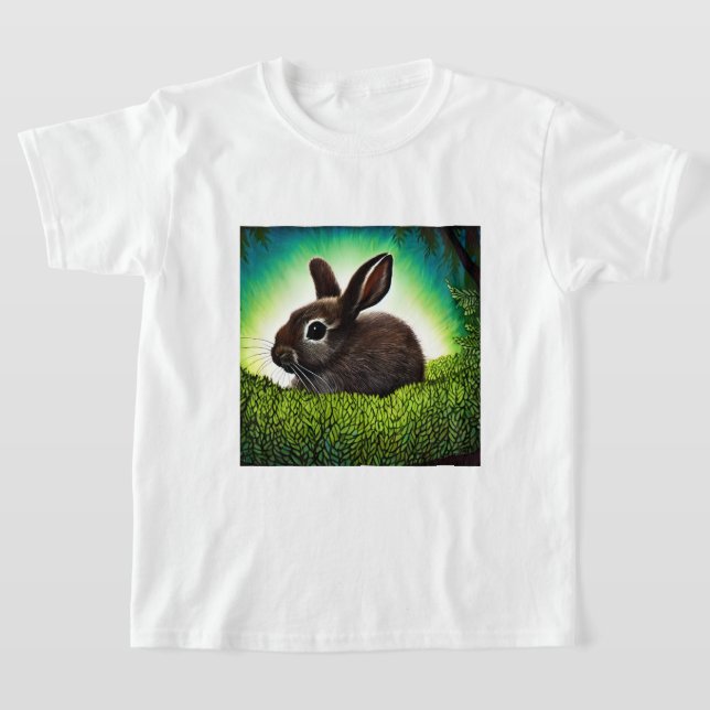 Cute Little Storybook Bunny T Shirt (Laydown)