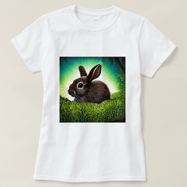 Cute Little Storybook Bunny T Shirt (Design framsida)