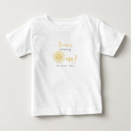 Cute Little Sunshine 1:a Birthday Baby T-Shirt