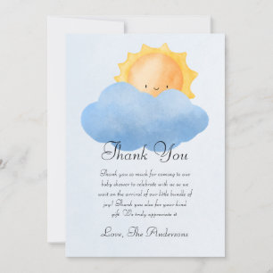 Cute Little Sunshine Baby Shower Tack Kort