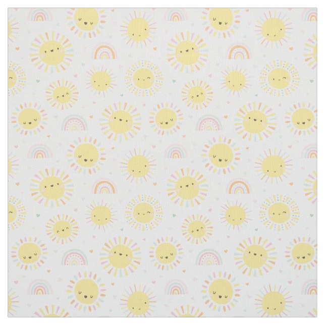 Cute Little Sunshines och Rainbows Tyg (Provkarta)