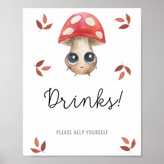 Cute Little svamp - Drinks Poster (Framsidan)