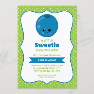 Cute Little Sweenhoney Blueberry Baby Shower Inbjudningar