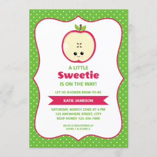 Cute Little Sweets Apple Baby Shower-inbjudan Inbjudningar