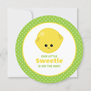 Cute Little Sweets Lemon Baby Shower Inbjudningar