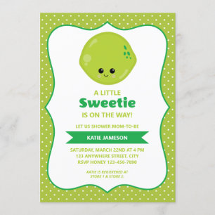 Cute Little Sweets Lime Baby Shower Inbjudningar