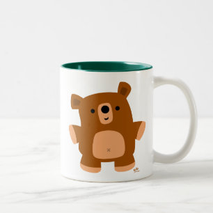 Cute Little Tecknad Bear Mugg