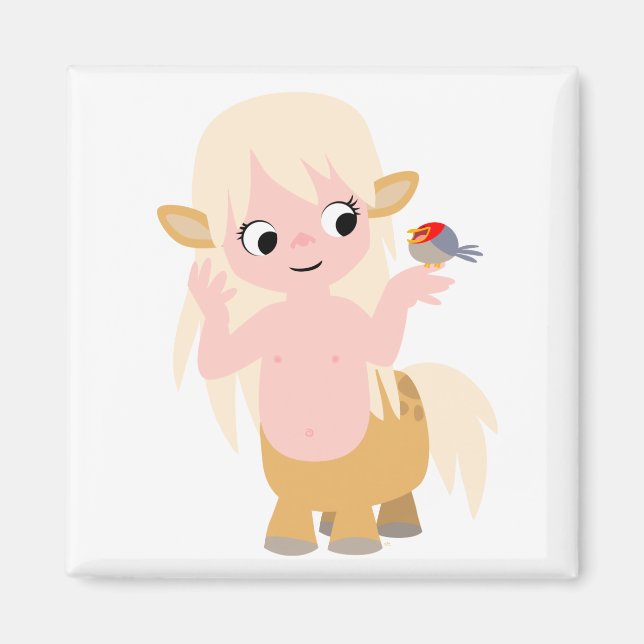 Cute Little Tecknad Centauress Baby T-Shirt Magnet (Framsidan)