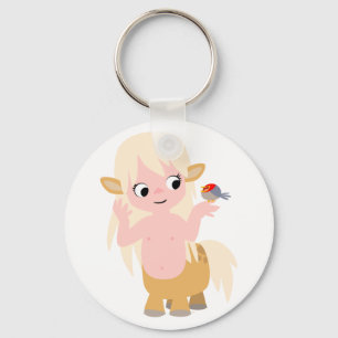 Cute Little Tecknad Centauress Keychain Nyckelring