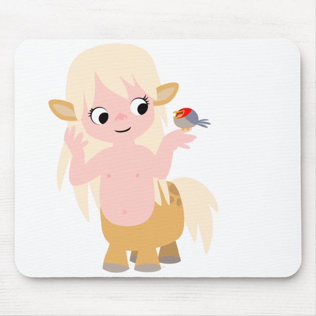 Cute Little Tecknad Centauress Mousepad Musmatta (Framsidan)