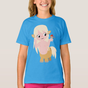 Cute Little Tecknad Center Kids T-Shirt