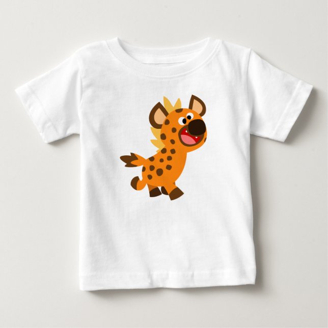 Cute Little Tecknad Hyena Baby T-Shirt (Framsida)