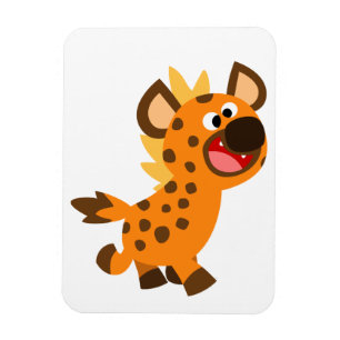 Cute Little Tecknad Hyena Flexible Magnet