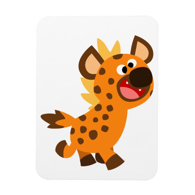 Cute Little Tecknad Hyena Flexible Magnet (Vertikal)