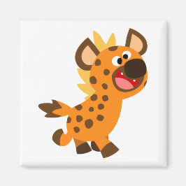 Cute Little Tecknad Hyena Magnet