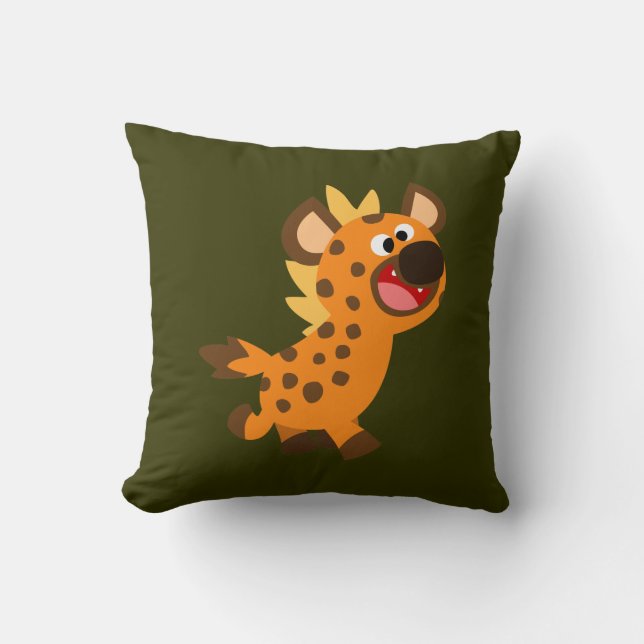 Cute Little Tecknad Hyena Pillow Kudde (Framsida)