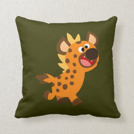 Cute Little Tecknad Hyena Pillow Kudde