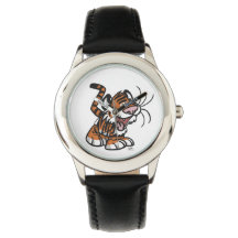 Cute Little Tecknad Tiger Watch