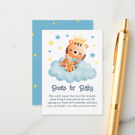 Cute Little Tiger Baby Shower Bokar för Baby Tilläggskort